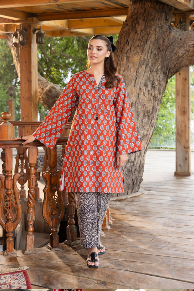 2 Piece - Printed Khaddar Suit - MSV1-10