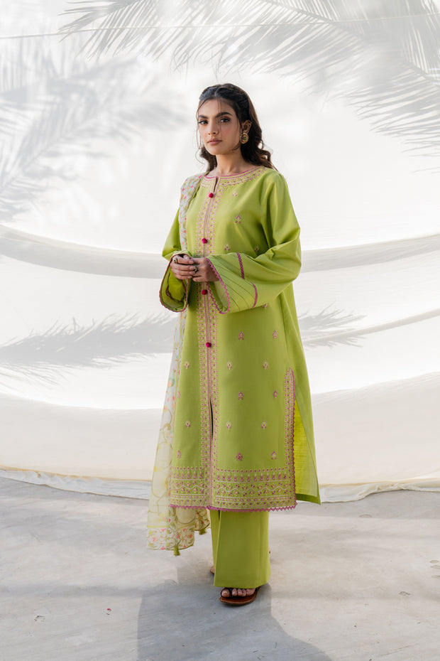 3 Piece - Embroidered Lawn Suit - MKV1-10