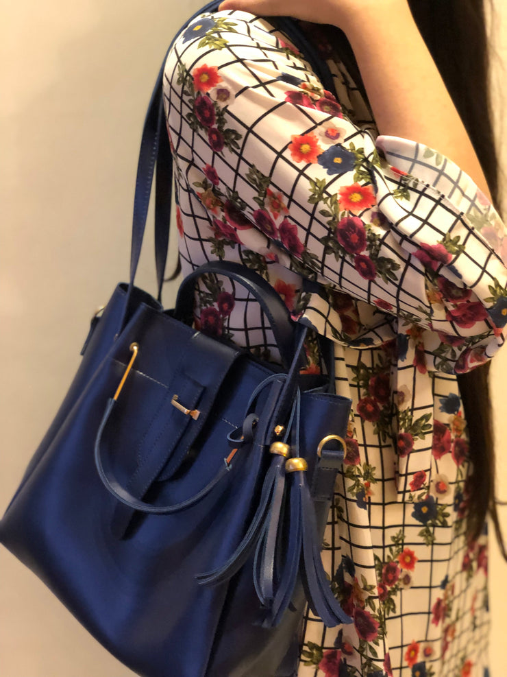 ALEXA 3 PIECE BLUE HANDBAG